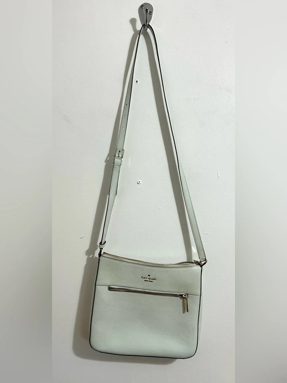 Kate Spade Charlotte Street Irini Crossbody, Mint Green, Pebbled Leather